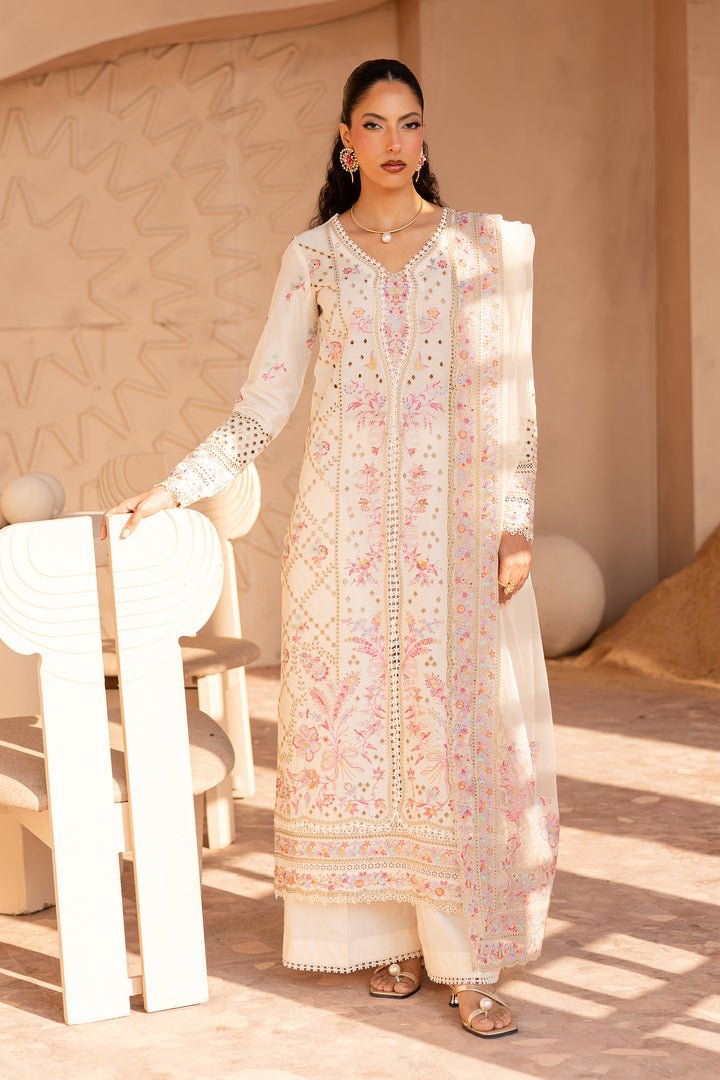 Batik | Ophelia Luxury Pret | Munaza-Brand:Batik-Type:Ladies Clothes-Off White-Pima Lawn-House of Maryam- Buy in UK, USA