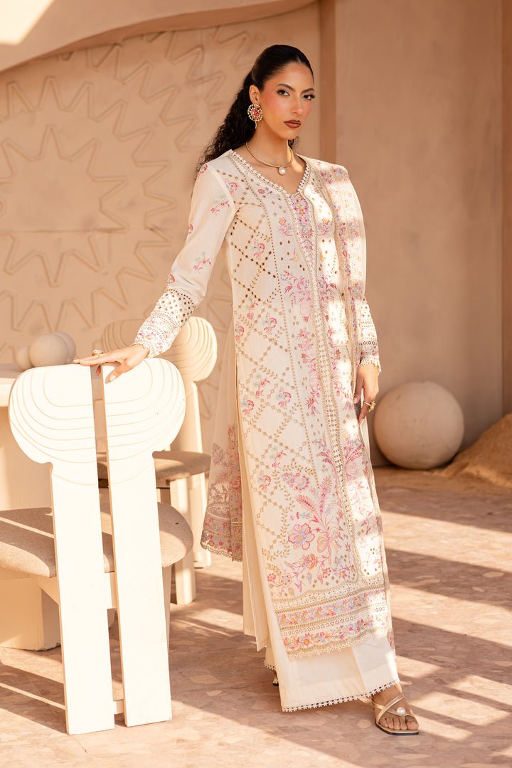 Batik | Ophelia Luxury Pret | Munaza-Brand:Batik-Type:Ladies Clothes-Off White-Pima Lawn-House of Maryam- Buy in UK, USA