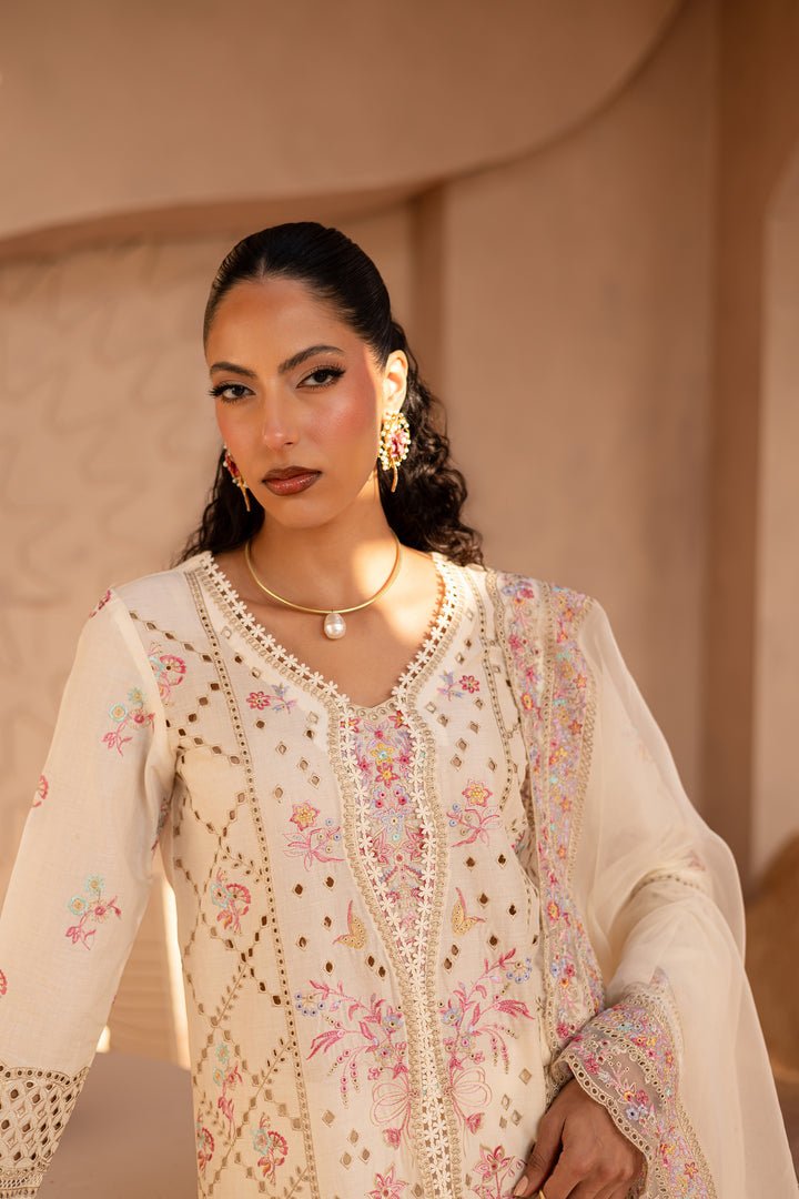 Batik | Ophelia Luxury Pret | Munaza-Brand:Batik-Type:Ladies Clothes-Off White-Pima Lawn-House of Maryam- Buy in UK, USA