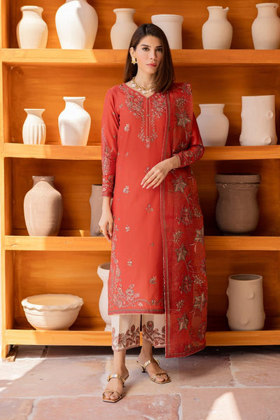 Batik | Ophelia Luxury Pret | Oran-Brand:Batik-Type:Ladies Clothes-Pinkish Orange-Lawn-House of Maryam- Buy in UK, USA