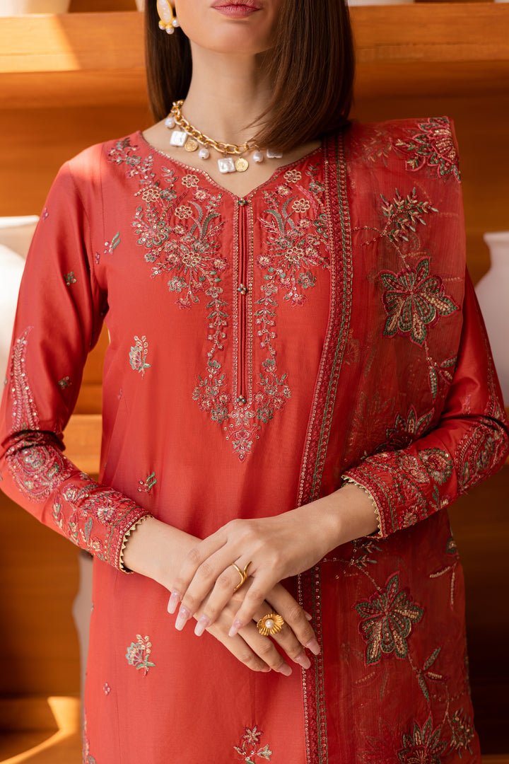 Batik | Ophelia Luxury Pret | Oran-Brand:Batik-Type:Ladies Clothes-Pinkish Orange-Lawn-House of Maryam- Buy in UK, USA