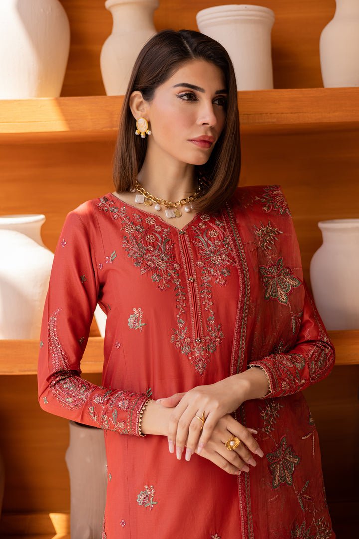 Batik | Ophelia Luxury Pret | Oran-Brand:Batik-Type:Ladies Clothes-Pinkish Orange-Lawn-House of Maryam- Buy in UK, USA