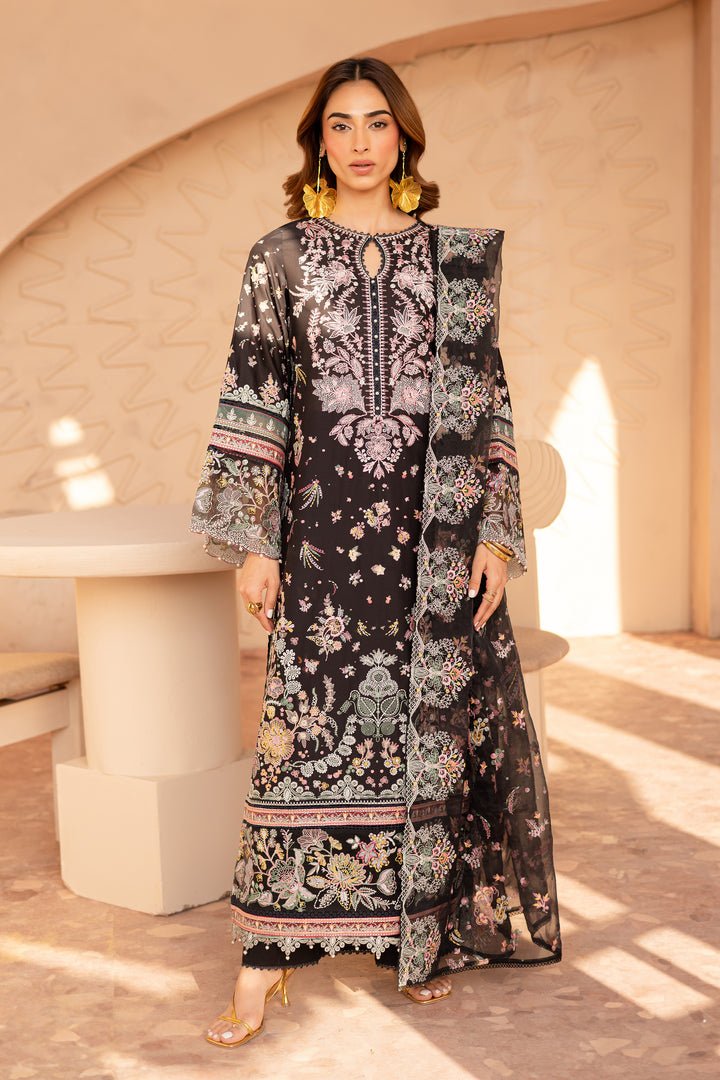 Batik | Ophelia Luxury Pret | Raayah-Brand:Batik-Type:Ladies Clothes-Black-Pima Lawn-House of Maryam- Buy in UK, USA