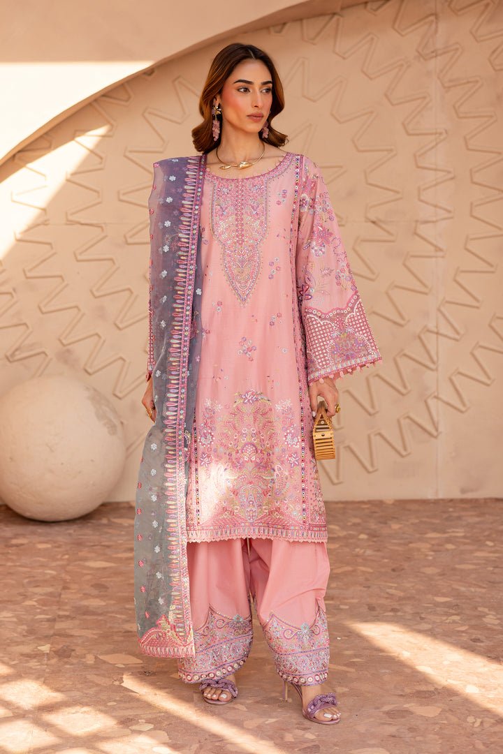 Batik | Ophelia Luxury Pret | Reem Coral-Brand:Batik-Type:Ladies Clothes-Salmon Pink-Pima Lawn-House of Maryam- Buy in UK, USA