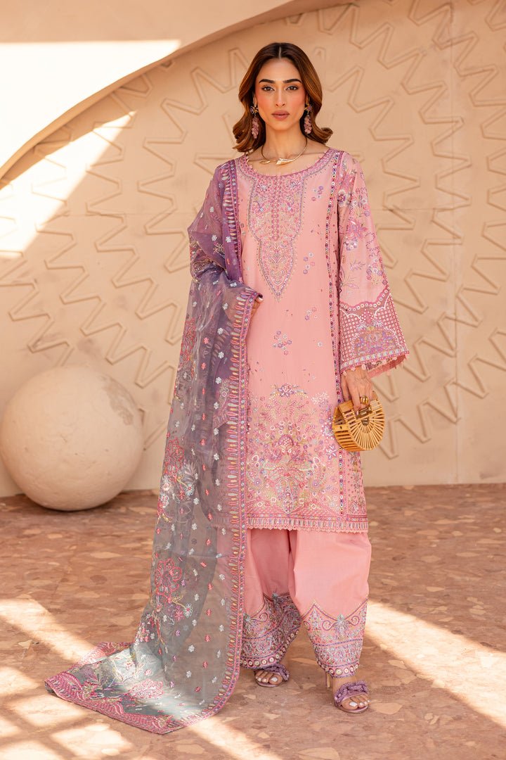 Batik | Ophelia Luxury Pret | Reem Coral-Brand:Batik-Type:Ladies Clothes-Salmon Pink-Pima Lawn-House of Maryam- Buy in UK, USA