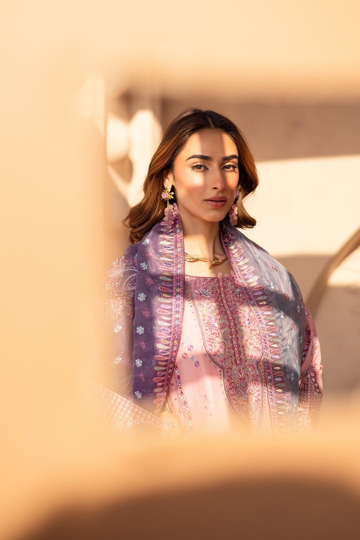 Batik | Ophelia Luxury Pret | Reem Coral-Brand:Batik-Type:Ladies Clothes-Salmon Pink-Pima Lawn-House of Maryam- Buy in UK, USA