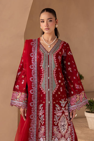 Batik | Ophelia Luxury Pret | Roseline-Brand:Batik-Type:Ladies Clothes-Red-Pima Lawn-House of Maryam- Buy in UK, USA