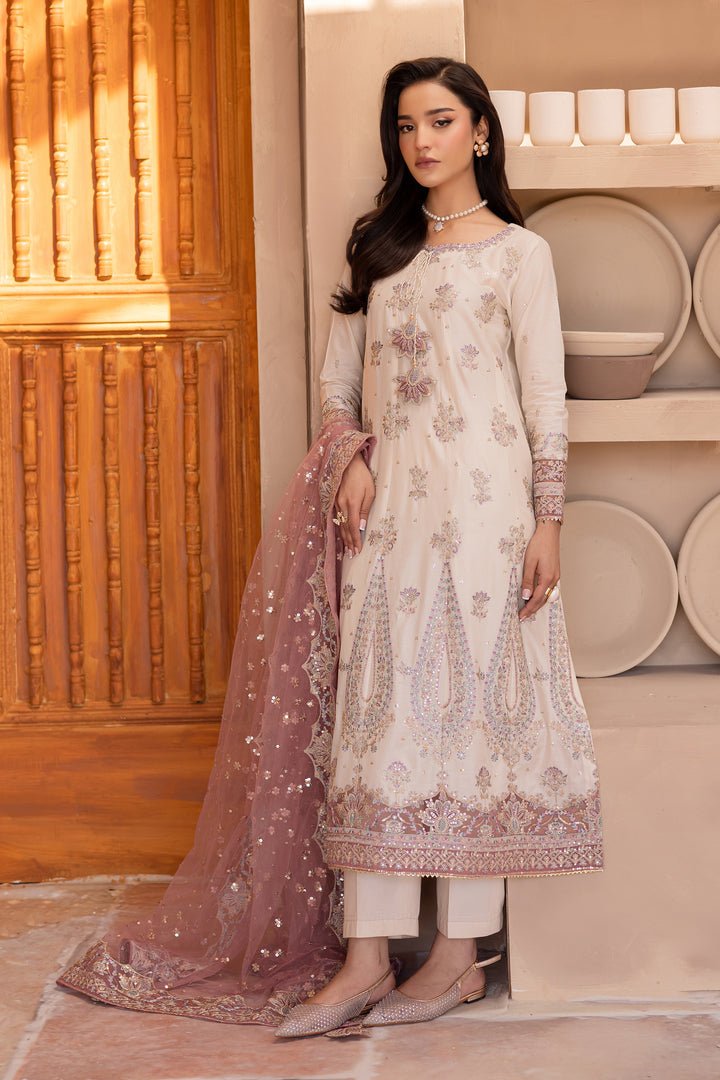 Batik | Ophelia Luxury Pret | Rusputin-Brand:Batik-Type:Ladies Clothes-Off White-Pima Lawn-House of Maryam- Buy in UK, USA