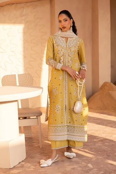 Batik | Ophelia Luxury Pret | Shamma-Brand:Batik-Type:Ladies Clothes-Lime Yellow-Pima Lawn-House of Maryam- Buy in UK, USA