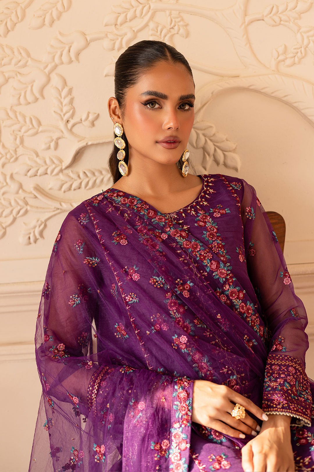Batik | Zahay Festive Pret | Anahita-Brand:Batik-Type:Ladies Clothes-Purple-Organza-House of Maryam- Buy in UK, USA