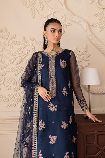 Batik | Zahay Festive Pret | Ishani-Brand:Batik-Type:Ladies Clothes-Dark Blue-Organza-House of Maryam- Buy in UK, USA