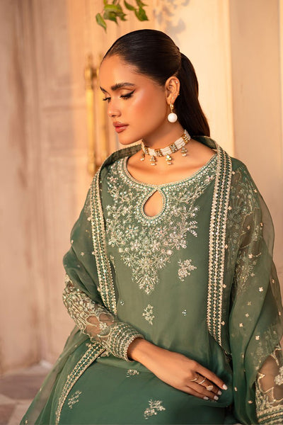 Batik | Zahay Festive Pret | Shireen-Brand:Batik-Type:Ladies Clothes-Sea Green-Organza-House of Maryam- Buy in UK, USA