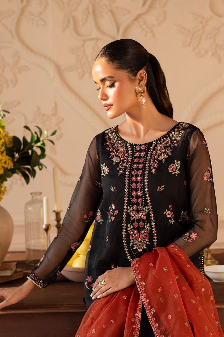 Batik | Zahay Festive Pret | Sira-Brand:Batik-Type:Ladies Clothes-Black-Organza-House of Maryam- Buy in UK, USA