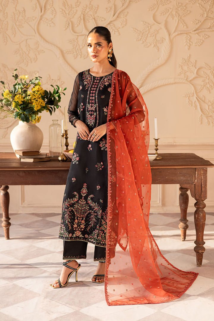 Batik | Zahay Festive Pret | Sira-Brand:Batik-Type:Ladies Clothes-Black-Organza-House of Maryam- Buy in UK, USA