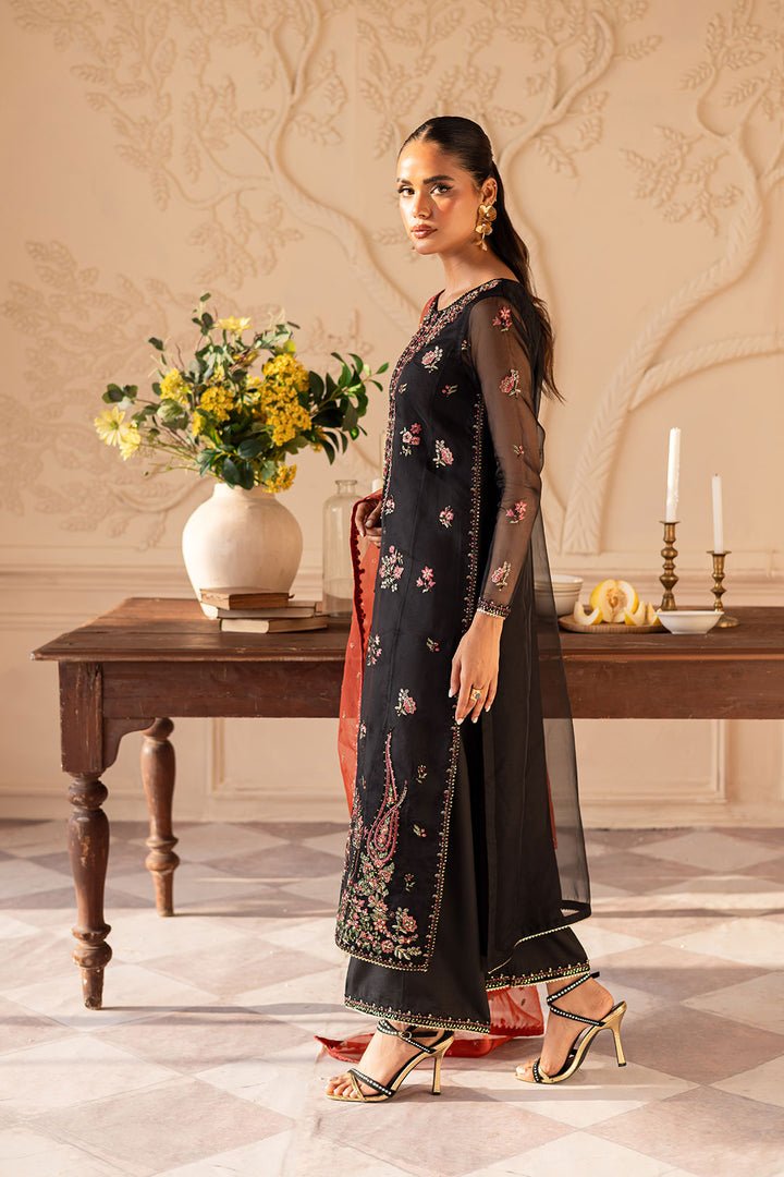Batik | Zahay Festive Pret | Sira-Brand:Batik-Type:Ladies Clothes-Black-Organza-House of Maryam- Buy in UK, USA