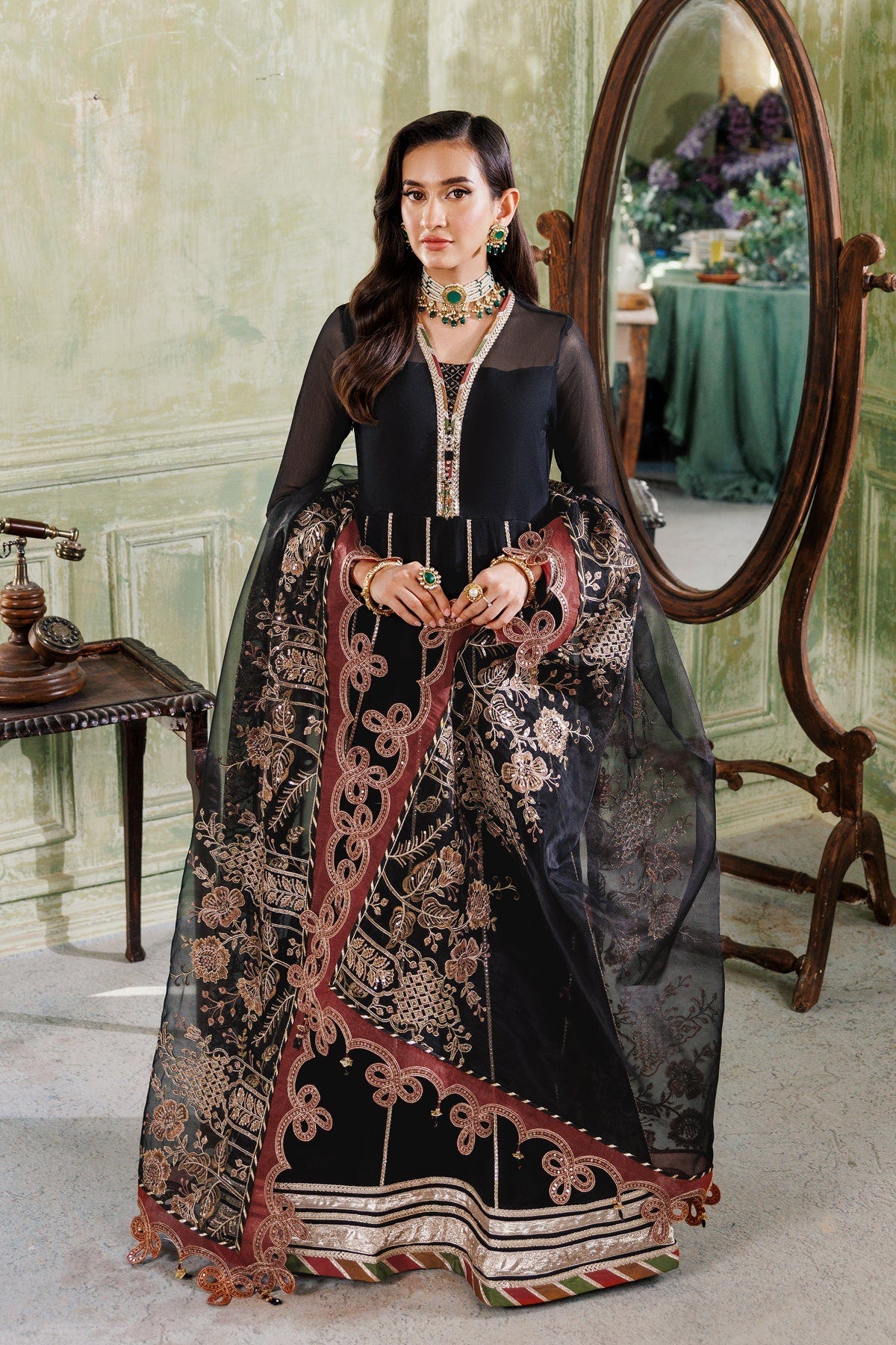 Alizeh | Ready to wear | Black Dress 3 piece - RTW1026
