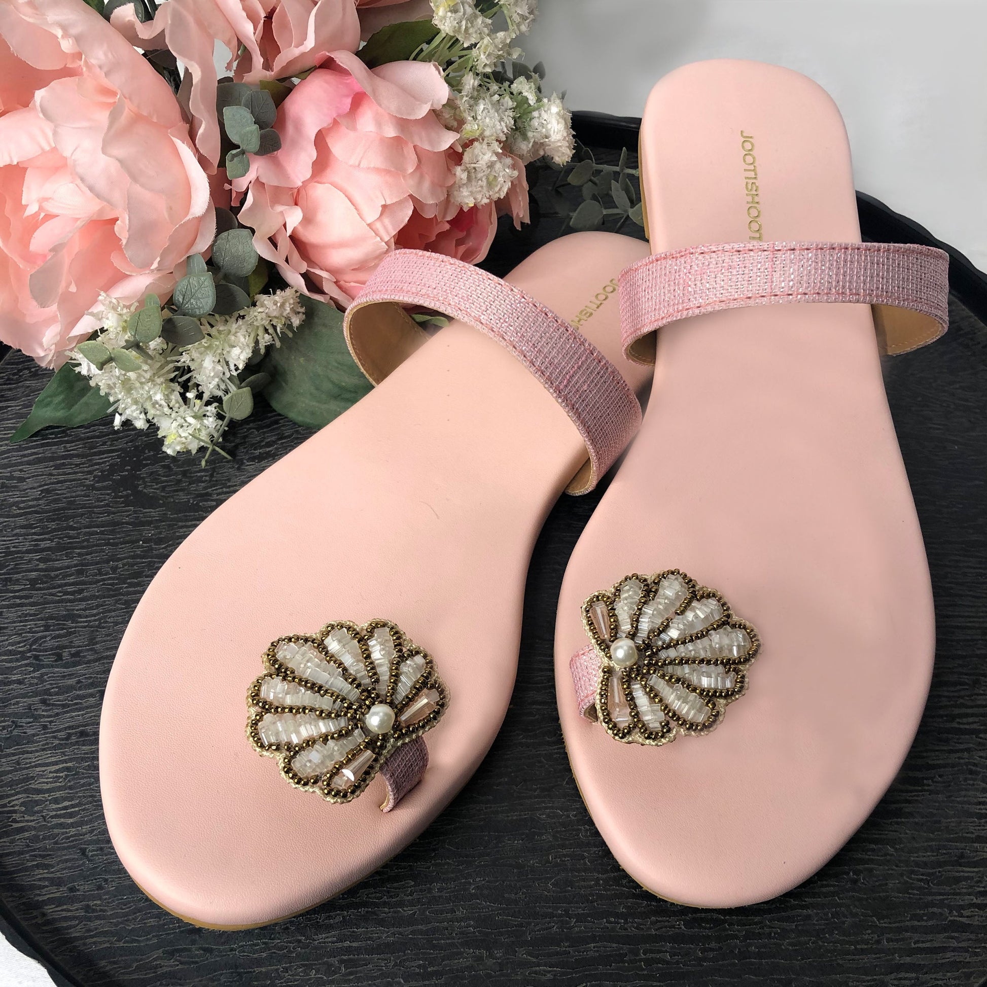 Beach Please Slides (Limited Edition) by Designer House of Maryam - House of Maryam - Pakistani Designer Ethnic Wear in {{ shop.shopifyCountryName }}