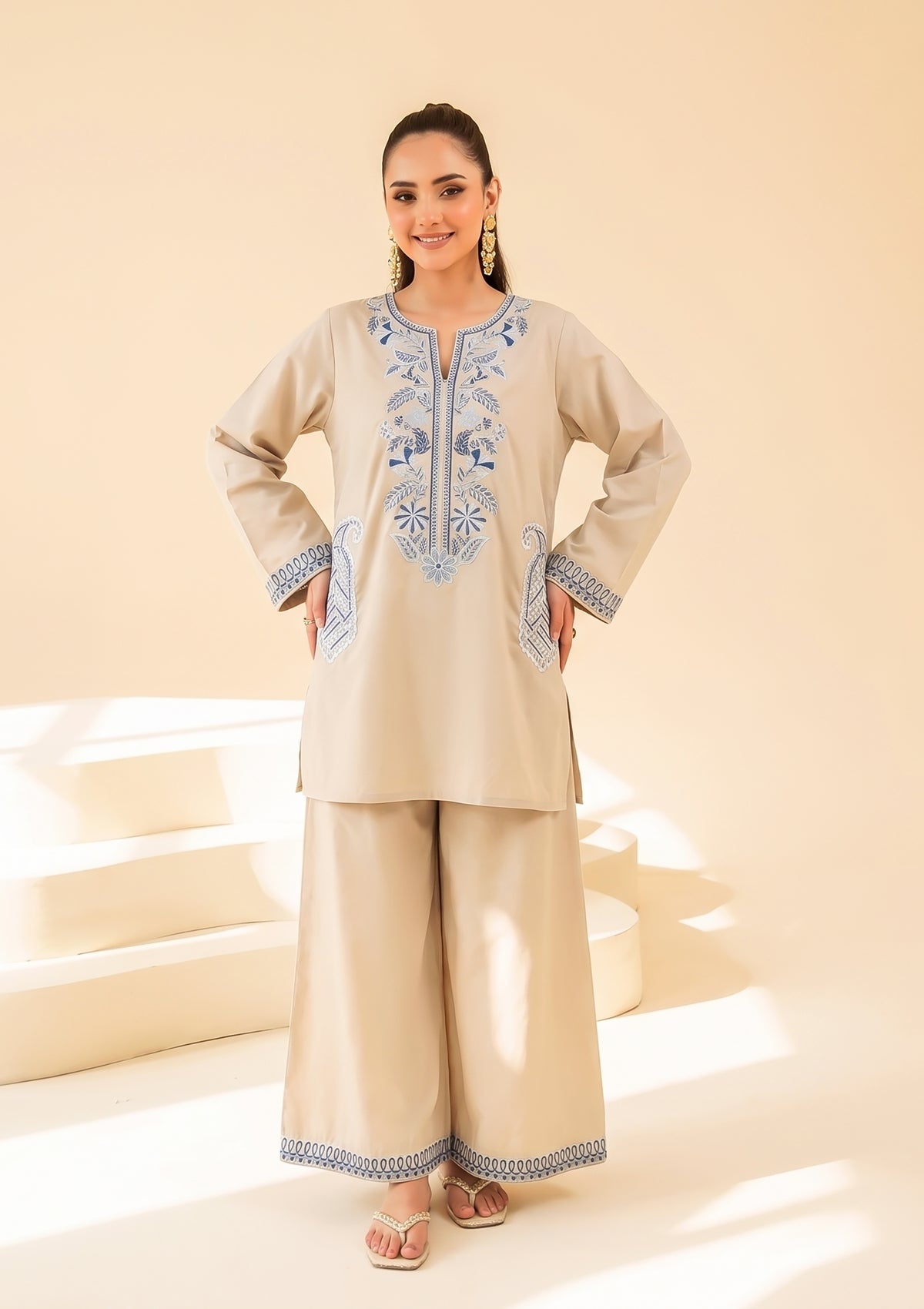 Faiza Faisal | FNF Cords Edit |BEIGE COBALT