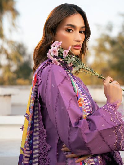 Bin Ilyas | Hazel Printed Lawn 25 | 2071 - A-Brand:Bin Ilyas-Type:Ladies Clothes-Lilac-Lawn-House of Maryam- Buy in UK, USA