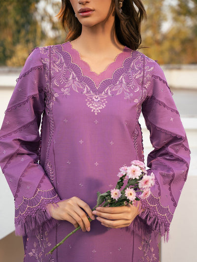 Bin Ilyas | Hazel Printed Lawn 25 | 2071 - A-Brand:Bin Ilyas-Type:Ladies Clothes-Lilac-Lawn-House of Maryam- Buy in UK, USA