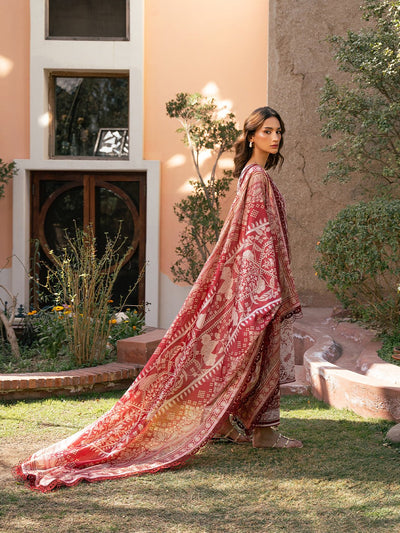 Bin Ilyas | Hazel Printed Lawn 25 | 2074 - B-Brand:Bin Ilyas-Type:Ladies Clothes-Beige-Lawn-House of Maryam- Buy in UK, USA