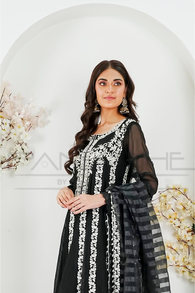 Panache | Pret | Black Grace -  Panache By Mona  - Original Designer Dress - House of Maryam