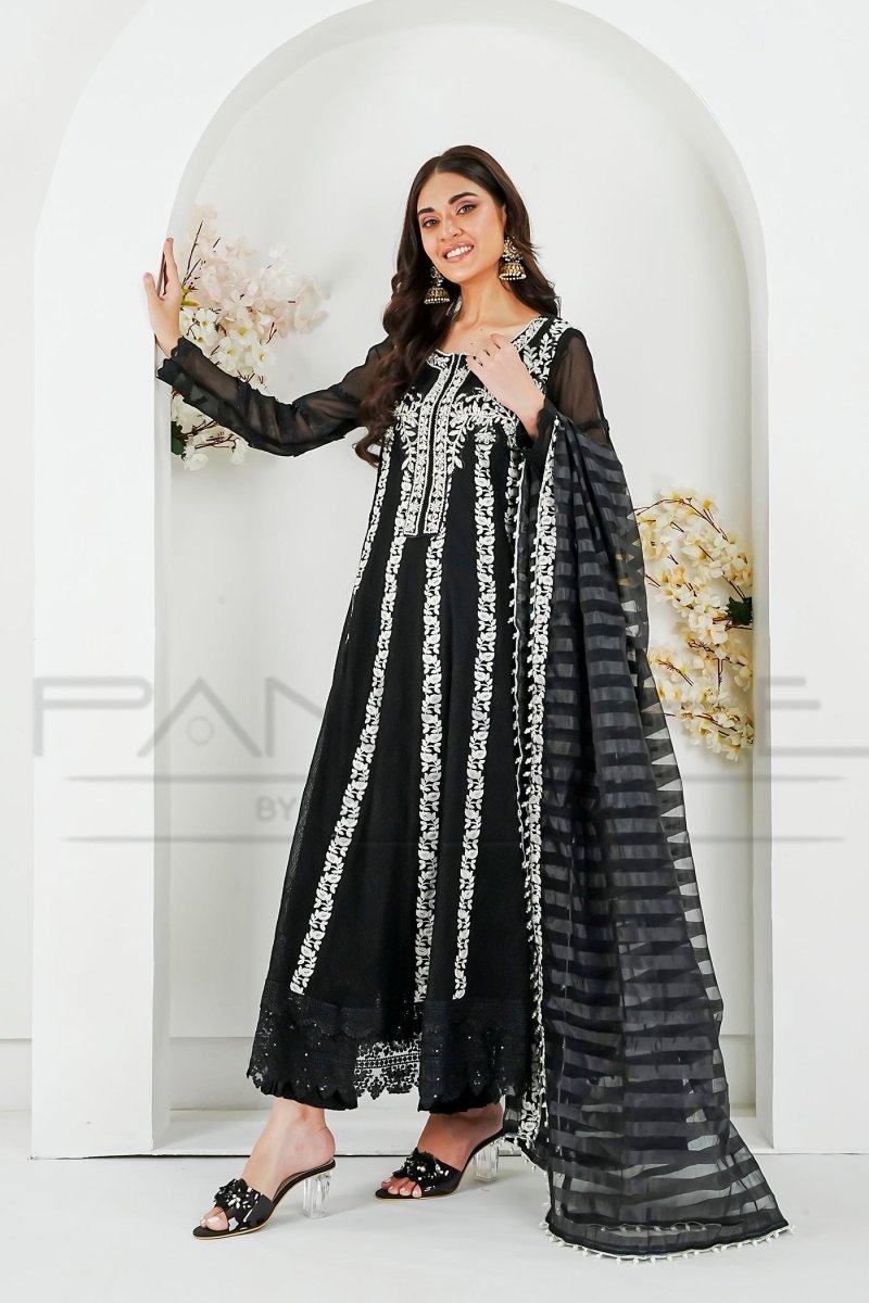Panache | Pret | Black Grace -  Panache By Mona  - Original Designer Dress - House of Maryam