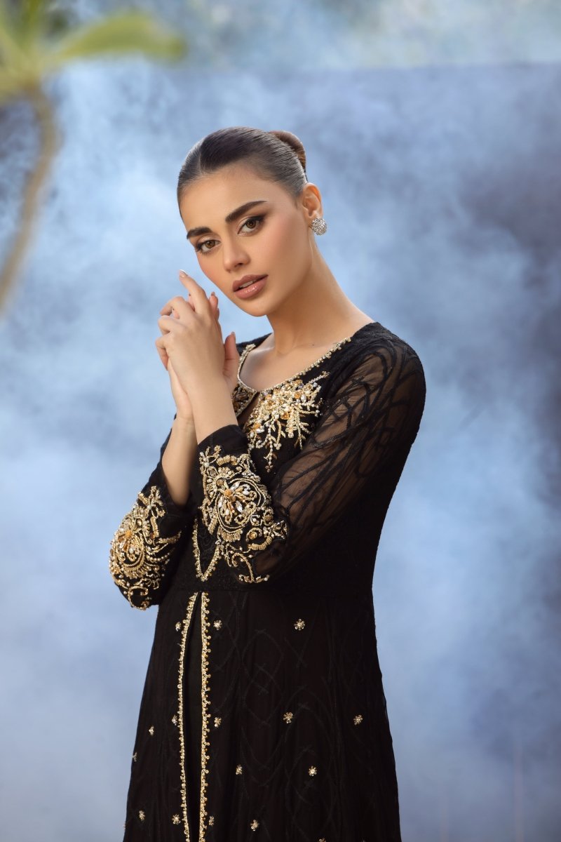 Panache | Pret | Black Royalty -  Panache By Mona  - Original Designer Dress - House of Maryam