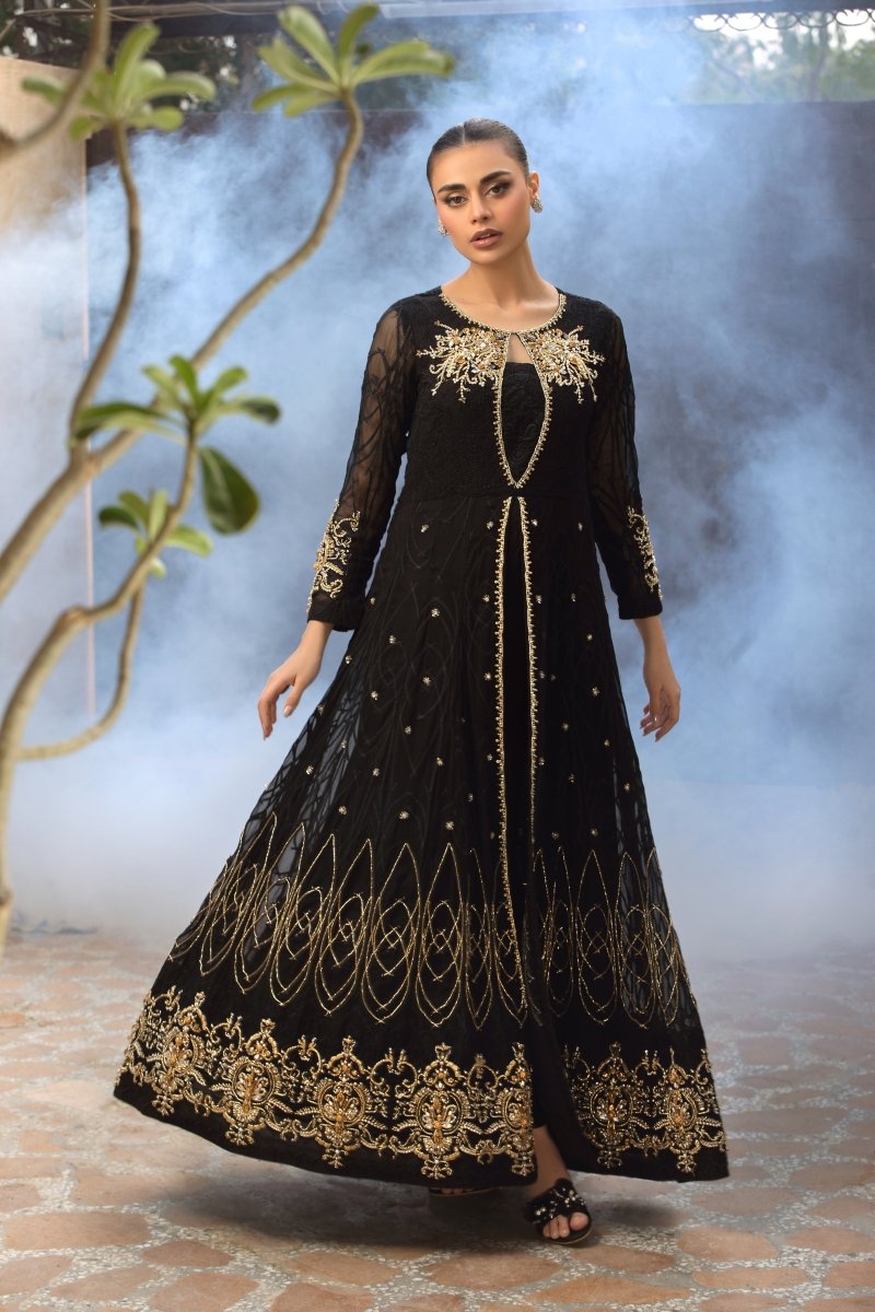 Panache | Pret | Black Royalty -  Panache By Mona  - Original Designer Dress - House of Maryam