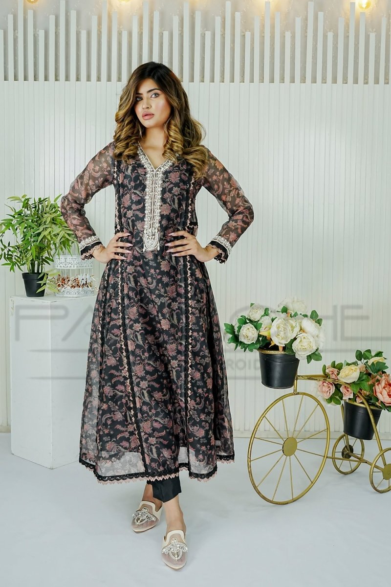 Panache | Pret | Black Swan -  Panache By Mona Casual - Original Designer Dress - House of Maryam