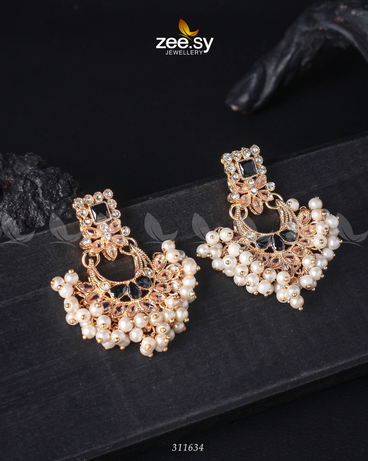 Lily Earrings -  Zeesy Earrings - Original Designer Dress - House of Maryam