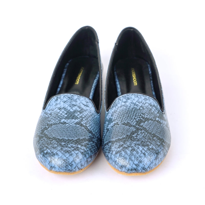 Blue Textured Loafers by Designer House of Maryam - House of Maryam - Pakistani Designer Ethnic Wear in {{ shop.shopifyCountryName }}