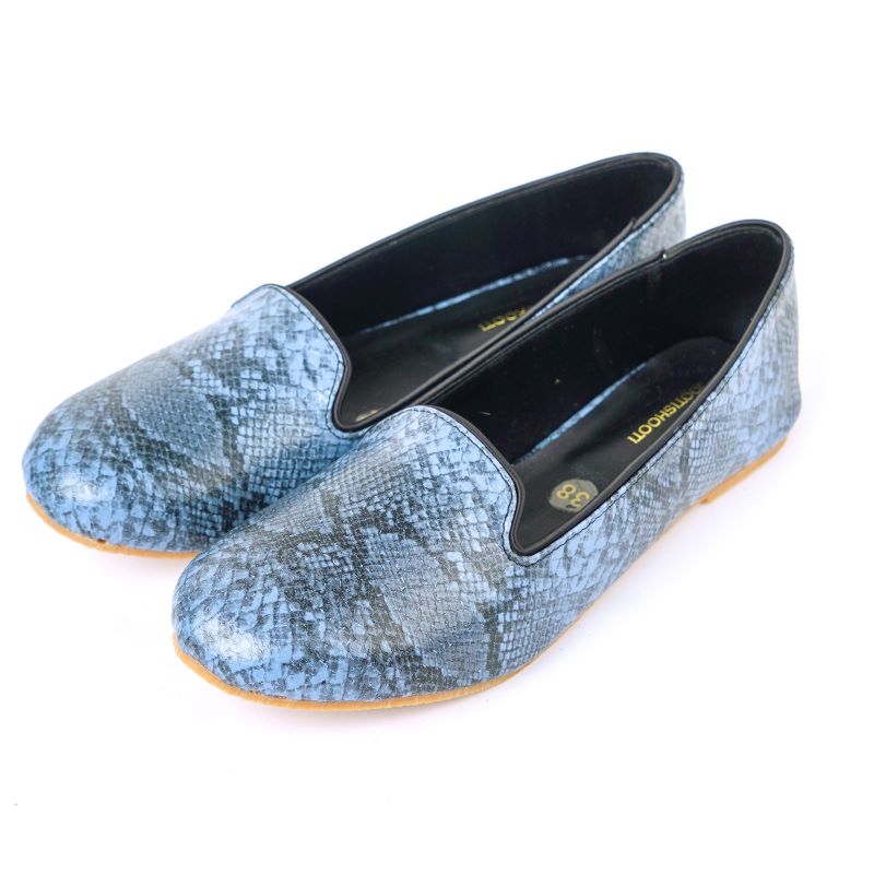 Blue Textured Loafers by Designer House of Maryam - House of Maryam - Pakistani Designer Ethnic Wear in {{ shop.shopifyCountryName }}