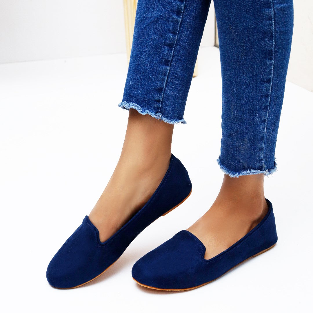 Navy Blue Loafers by House of Maryam - House of Maryam