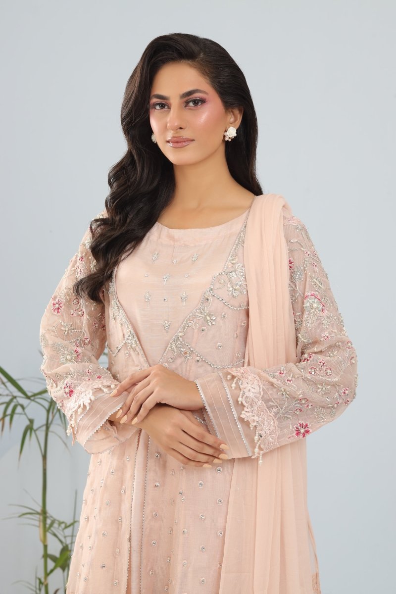 Panache | Pret | Blush Grandeur -  Panache By Mona clothing - Original Designer Dress - House of Maryam