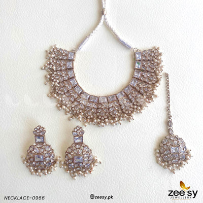 Necklace-0966 -  Zeesy Necklace Sets - Original Designer Dress - House of Maryam