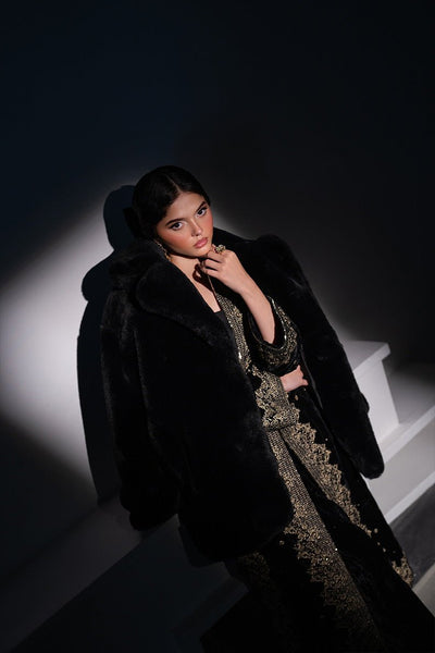 Caia | Luxury Velvet Edit 25 | Diana-Brand:Caia-Type:Ladies Clothes-Black-Velvet-House of Maryam- Buy in UK, USA