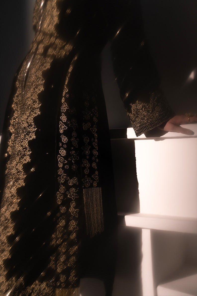 Caia | Luxury Velvet Edit 25 | Diana-Brand:Caia-Type:Ladies Clothes-Black-Velvet-House of Maryam- Buy in UK, USA