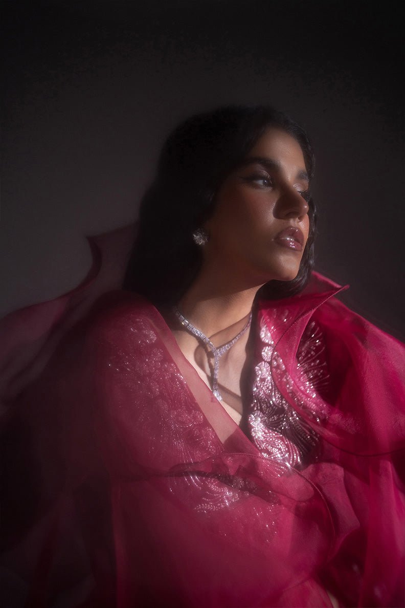 Caia | Luxury Velvet Edit 25 | Fuchsia-Brand:Caia-Type:Ladies Clothes-Old Mauve-Velvet-House of Maryam- Buy in UK, USA