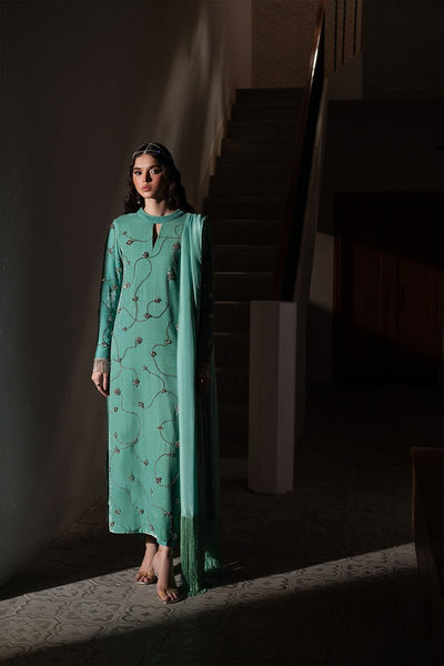 Caia | Luxury Velvet Edit 25 | Turquoise-Brand:Caia-Type:Ladies Clothes-Turqiouse-Velvet-House of Maryam- Buy in UK, USA