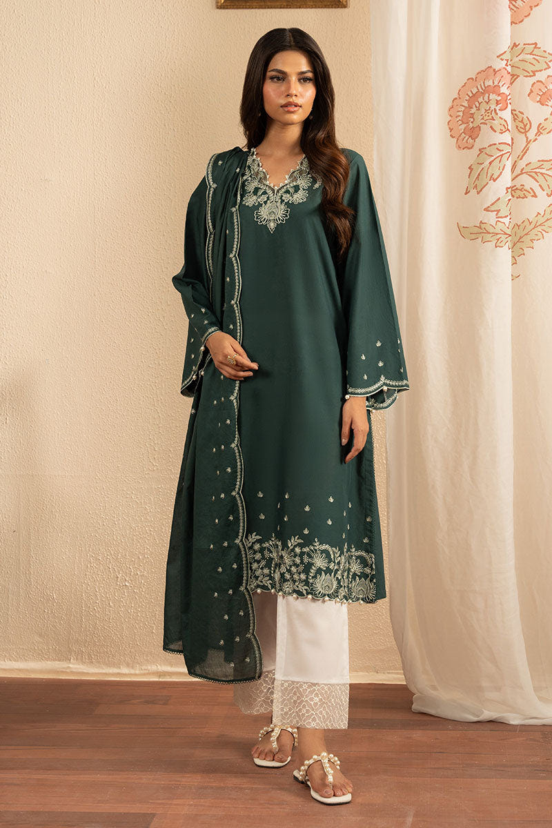Cross Stitch | Exclusive Pret | Alpine Green-2PC (Shirt & Dupatta)