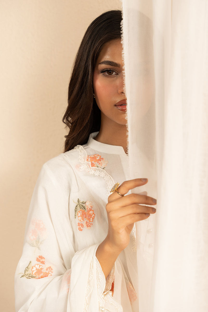 Cross Stitch | Exclusive Pret | Lotus Bloom-2PC (Shirt & Dupatta), image 4