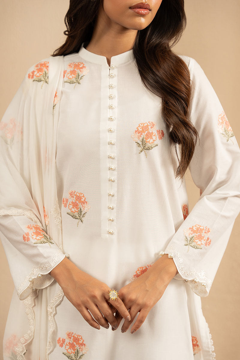 Cross Stitch | Exclusive Pret | Lotus Bloom-2PC (Shirt & Dupatta), image 2