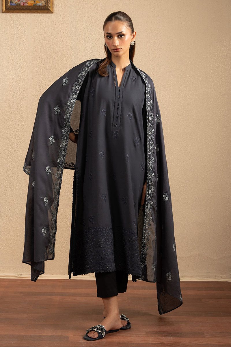 Cross Stitch | Exclusive Pret | Dark Sapphire-2PC (Shirt & Dupatta)-1