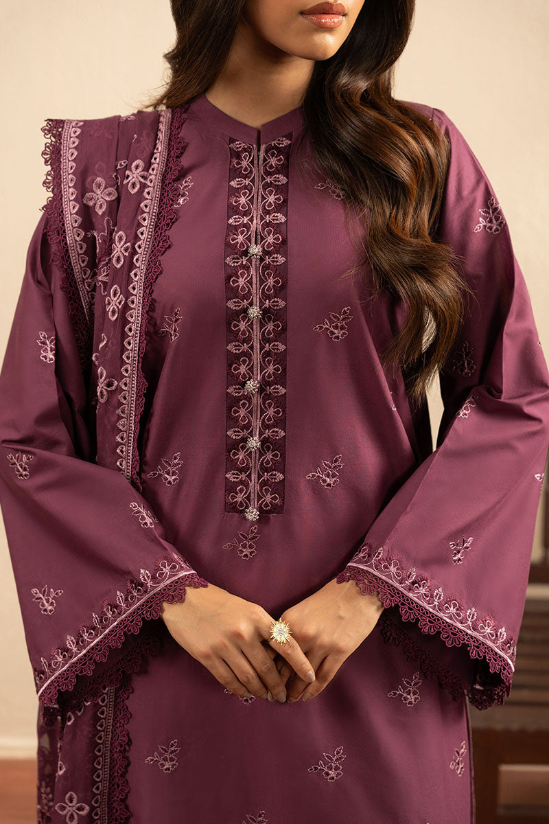 Cross Stitch | Exclusive Pret | Purple Glow-2PC (Shirt & Dupatta)-3