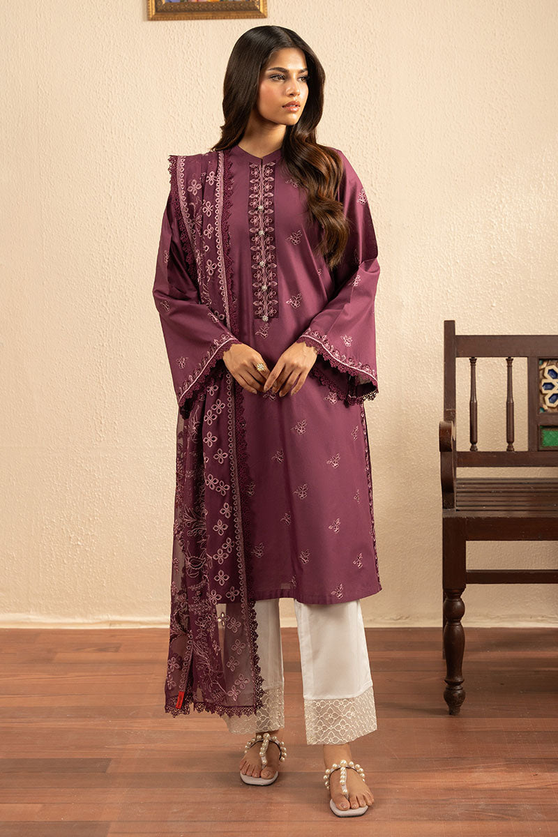 Cross Stitch | Exclusive Pret | Purple Glow-2PC (Shirt & Dupatta)