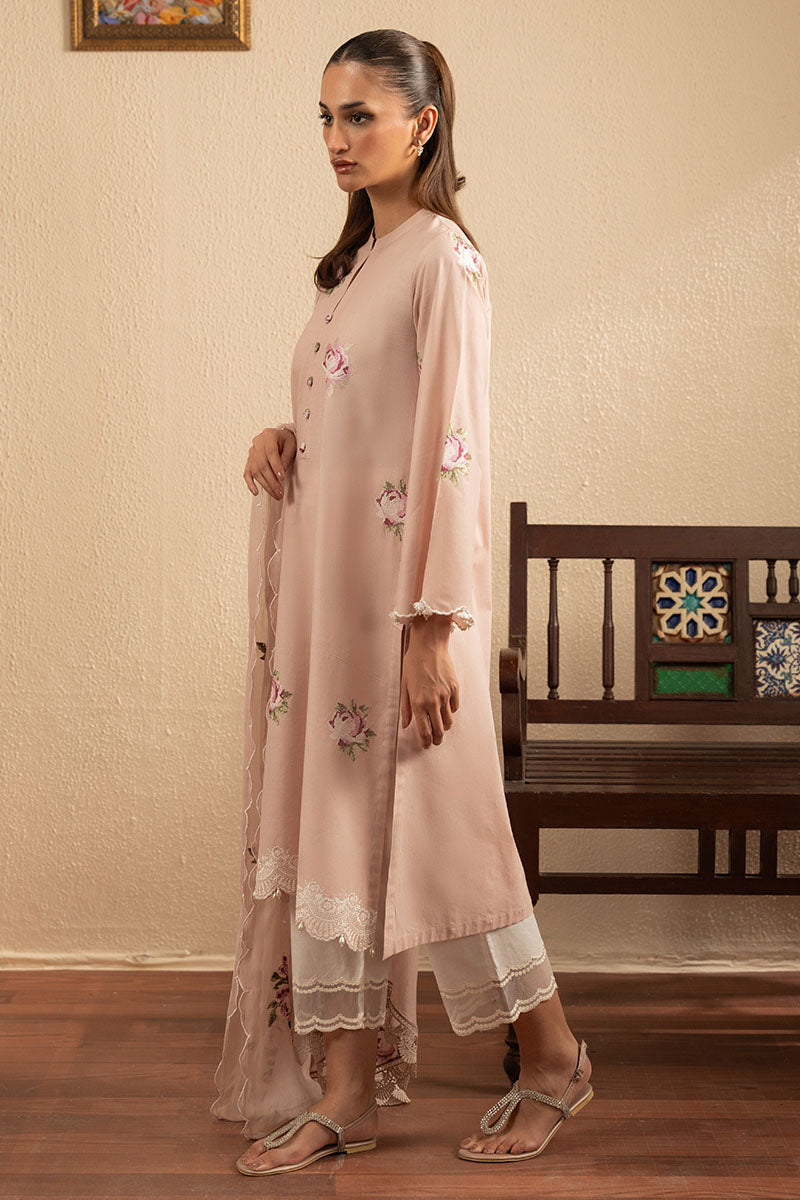 Cross Stitch | Exclusive Pret | Dusty Pink-2PC (Shirt & Dupatta), image 4
