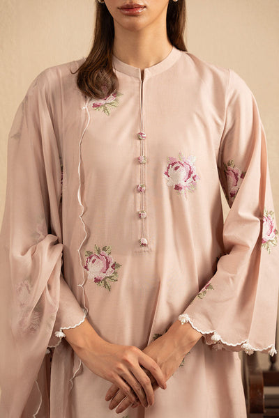 Cross Stitch | Exclusive Pret | Dusty Pink-2PC (Shirt & Dupatta)