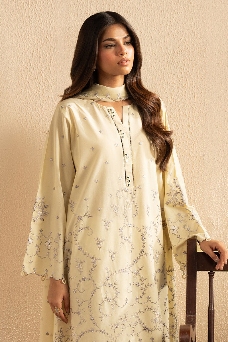 Cross Stitch | Exclusive Pret | Lemon Lime-2PC (Shirt & Dupatta), image 4