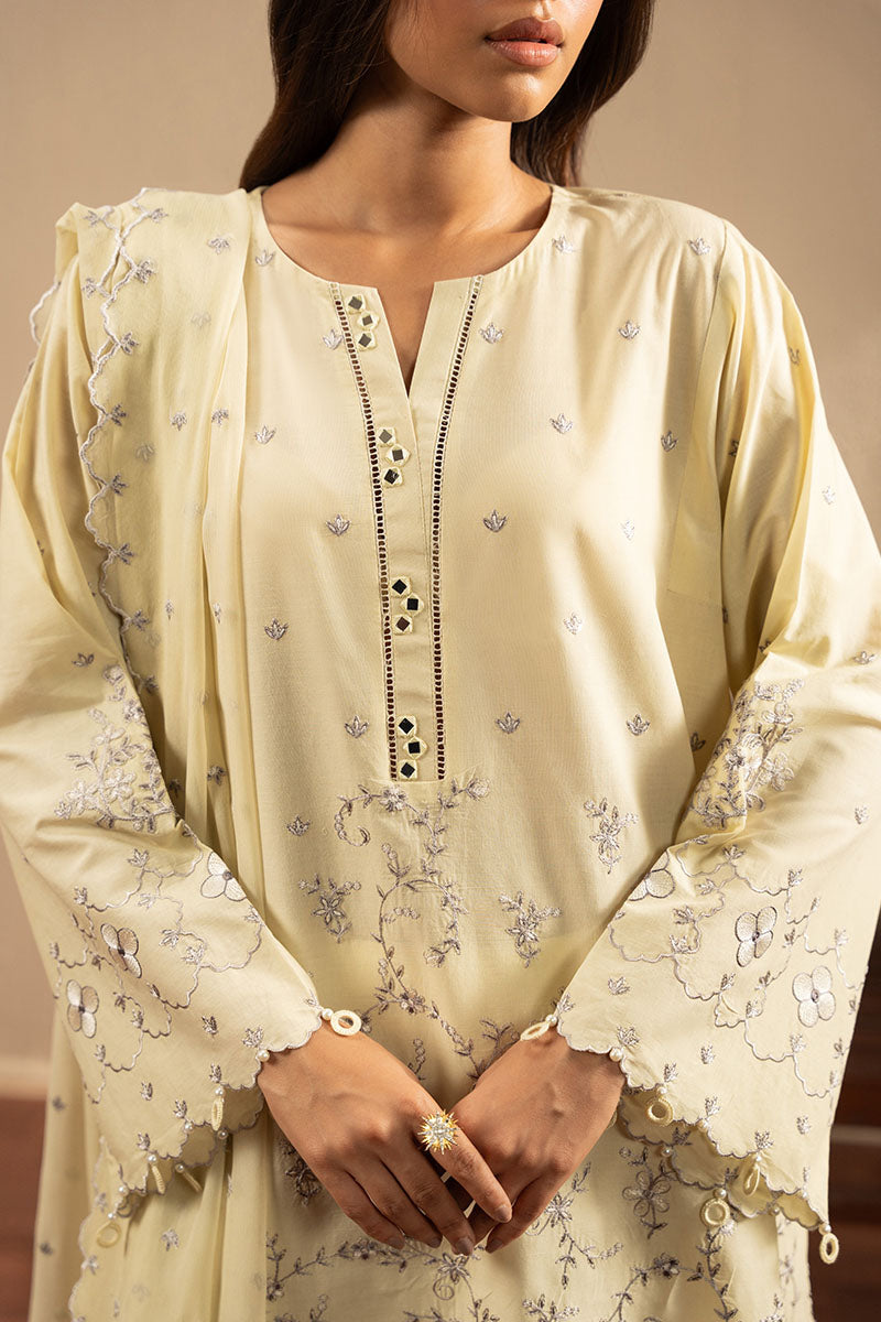 Cross Stitch | Exclusive Pret | Lemon Lime-2PC (Shirt & Dupatta), image 2